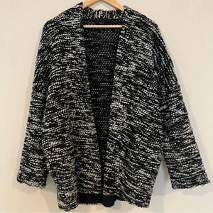 LUMIÉRE for Anthropologie Black and White Knit Cardigan